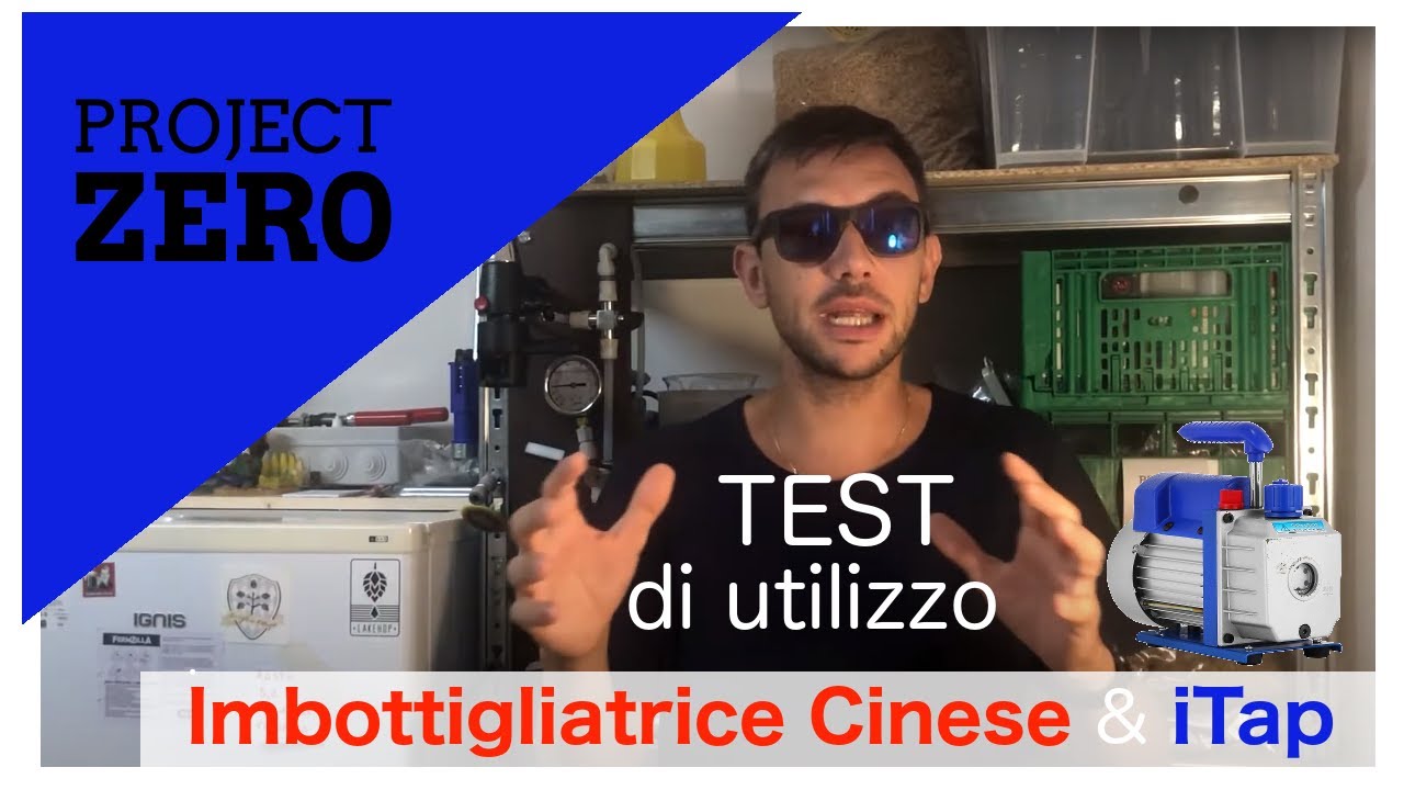 TEST di Imbottigliamento con pompa da vuoto  - iTap & Imbottigliatrice Cinese