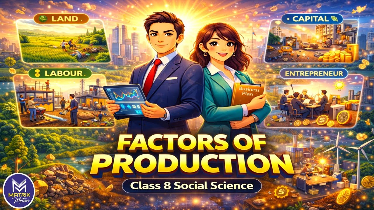 Factors of Production | One Shot Animation | Class 8 SST | CBSE 2025&ndash;26 | NCERT