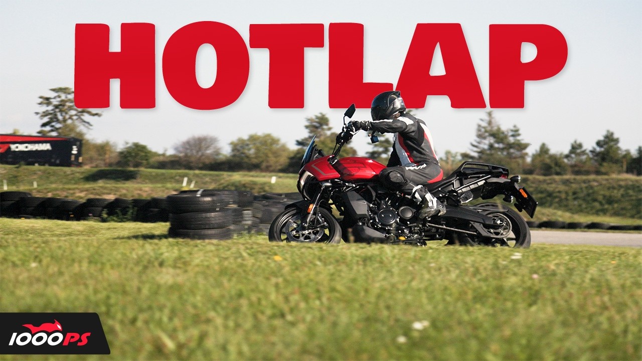 Harley on the supermoto track?! Pan America ST on the HOTLAP Testtrack