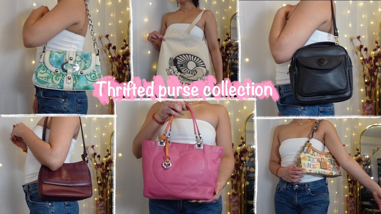 My thrifted purse collection!!