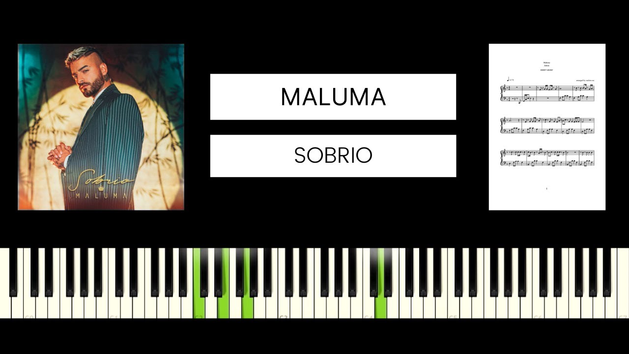Maluma - Sobrio (BEST PIANO TUTORIAL & COVER)