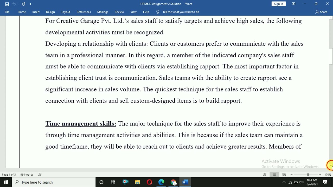 HRM613 assignment 2 solution