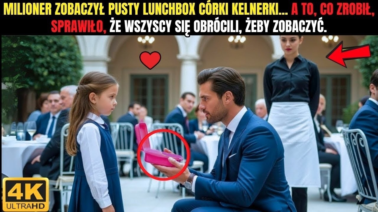 Milioner zobaczył pusty lunchbox córki kelnerki… i to, co zrobił, sprawiło, że wszyscy się odwrócili