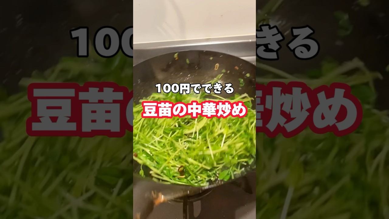 最強節約飯！豆苗の中華炒め