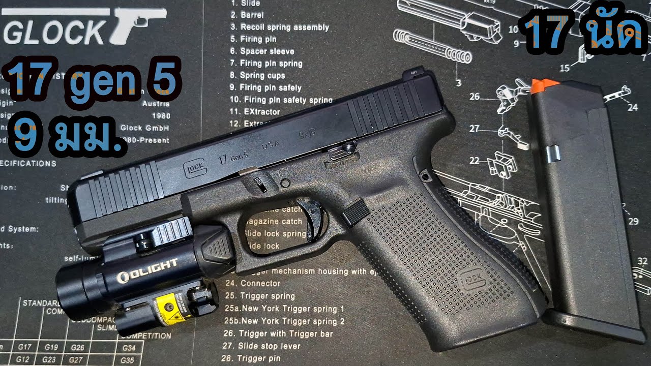 Rerun รีวิวปืน GLOCK 17 Gen 5 Full Size  9mm