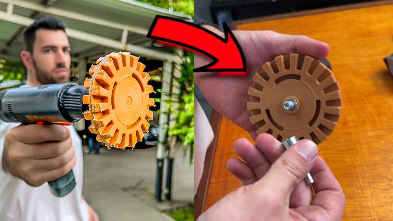Essa rodela emborracha remove qualquer adesivo instantaneamente! 🛞😱
