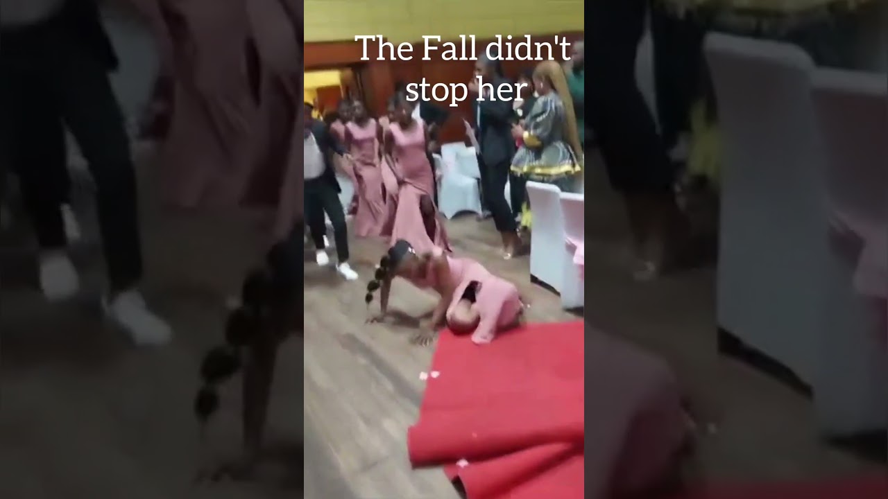 The fall didn't stop her. Congolese wedding entrance dance/the dance that broke the internet #bride