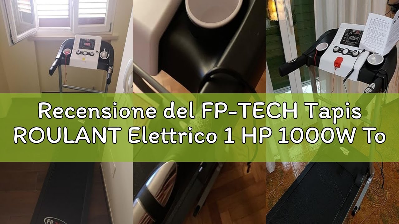 Recensione del FP-TECH Tapis ROULANT Elettrico 1 HP 1000W Top di Gamma con Bluetooth ED App Lettore