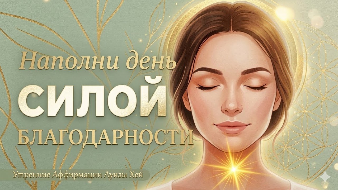 Утренняя Медитация Благодарности, которая Меняет День. Аффирмации для женщин Луизы Хей.