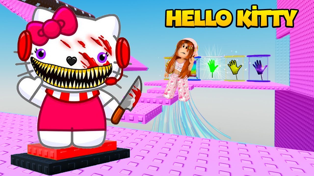 HELLO KİTTY KULESİNE TIRMANIYORUZ 😍 ROBLOX KÜBRA NİSA