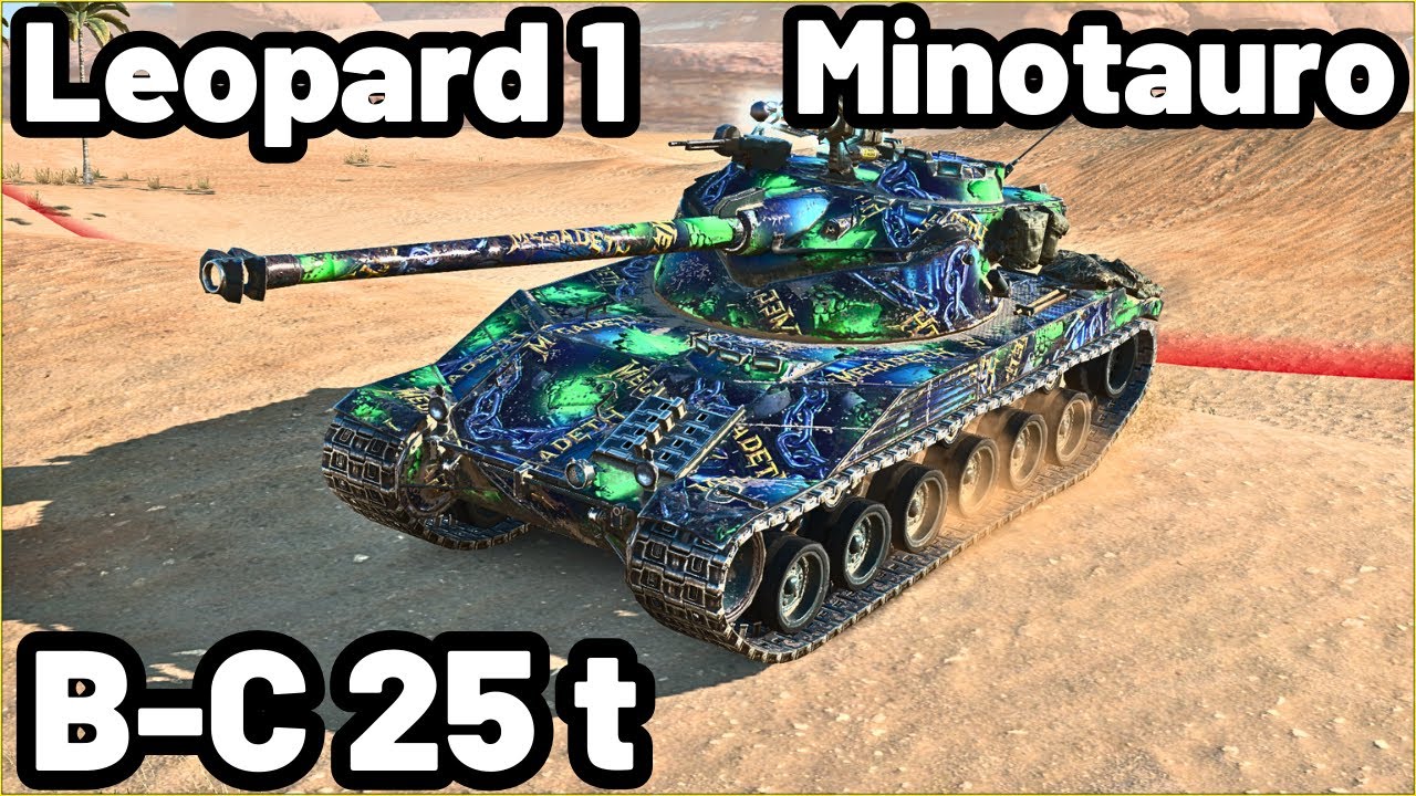 B-C 25 t, Leopard 1 & Minotauro | WOT Blitz Pro Replays
