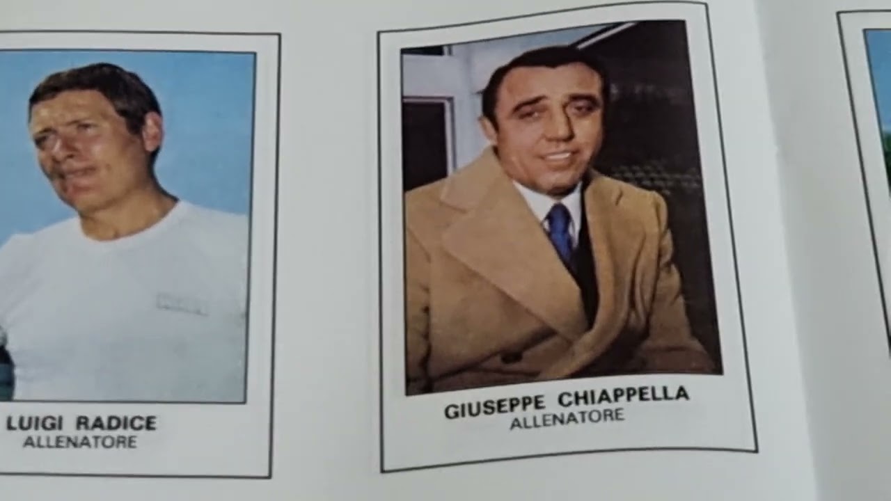 Figurine 1975-76 Personaggi del calcio - Presidenti, Allenatori, arbitri - Album panini