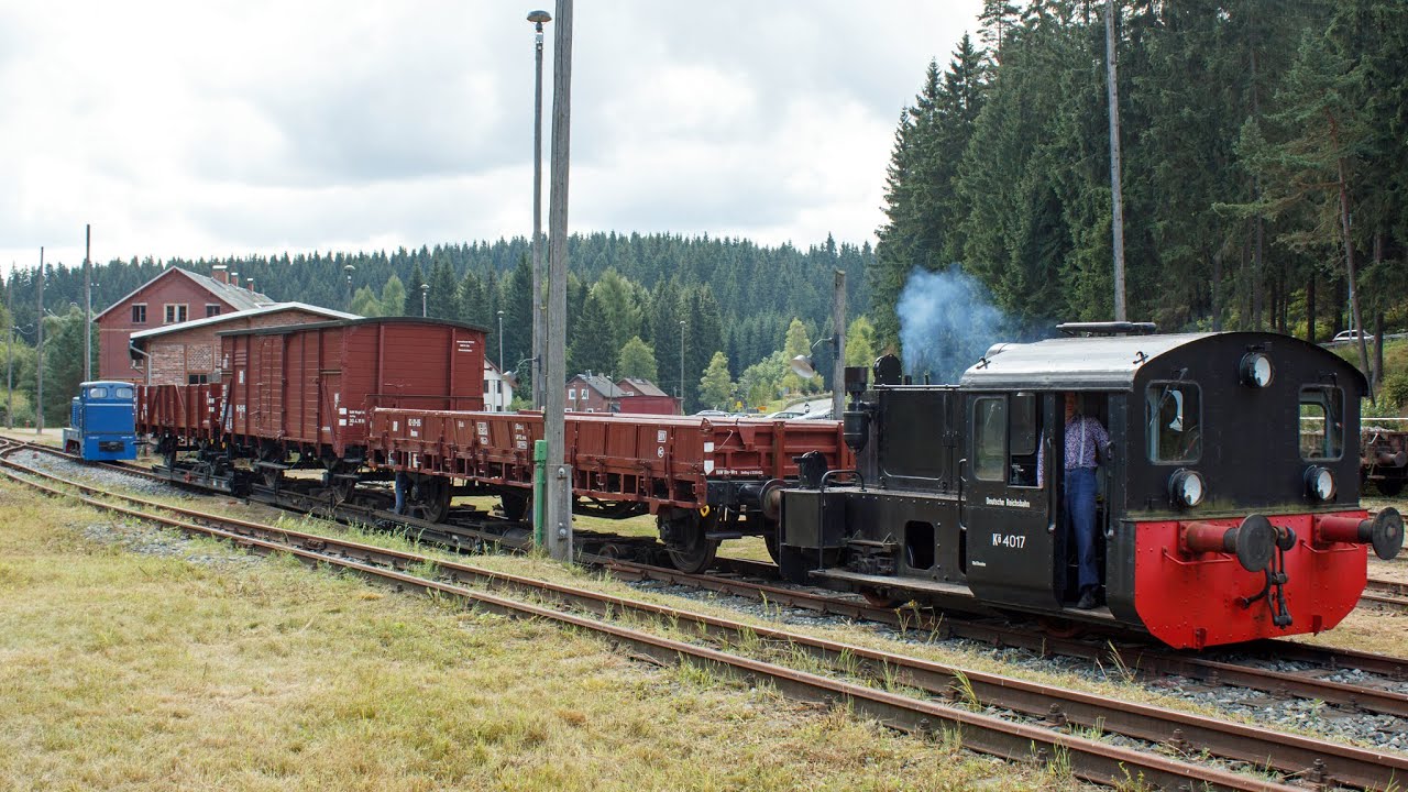 Wilkau-Haßlau - Carlsfeld: Rollwagenverladung im Bahnhof Wilzschhaus