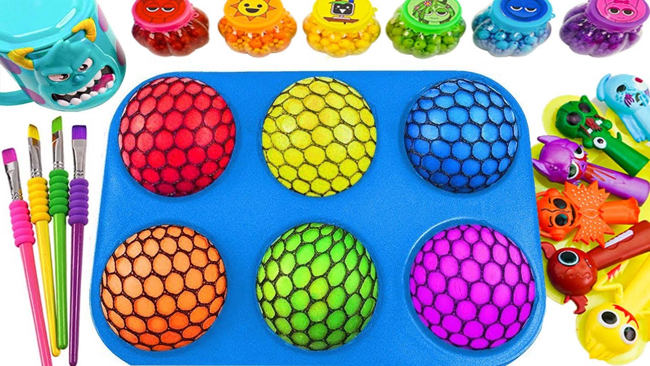 Satisfying Video l DIY How To Make Rainbow Glitter Glow Slimes & Sprunki Toys Color Mixing ASMR