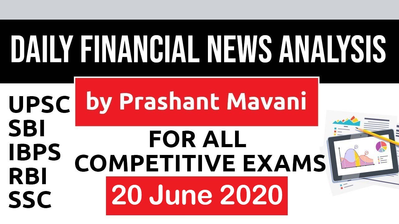 Daily Financial News Analysis in Hindi - 20 June 2020 - Financial Current Affairs for All Exams