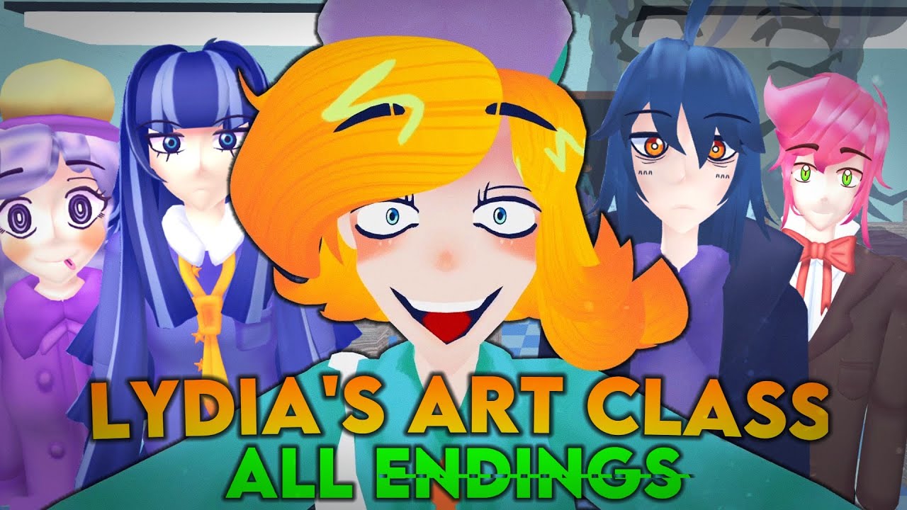Lydia's Art Class - ALL ENDINGS - [Full Walkthrough] - Roblox