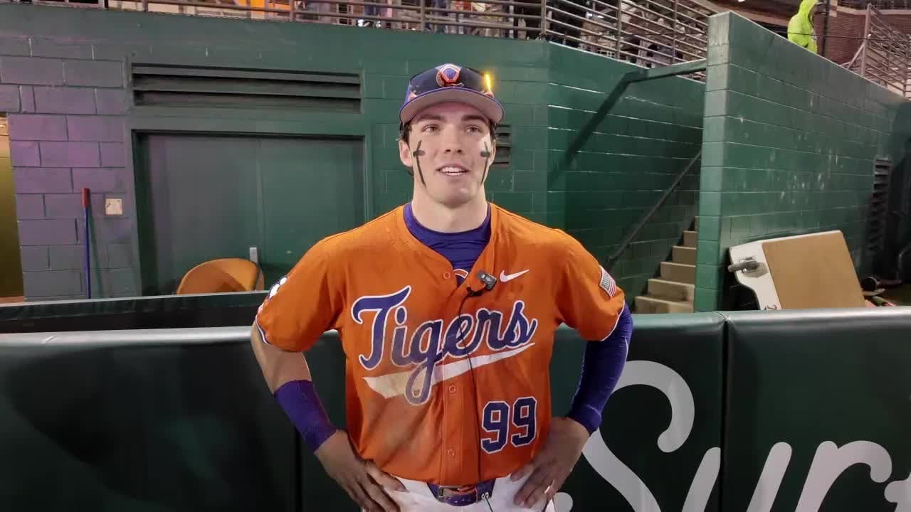 Clemson Baseball's Nate Savoie, Dylan Harrison after season-opening win over Army