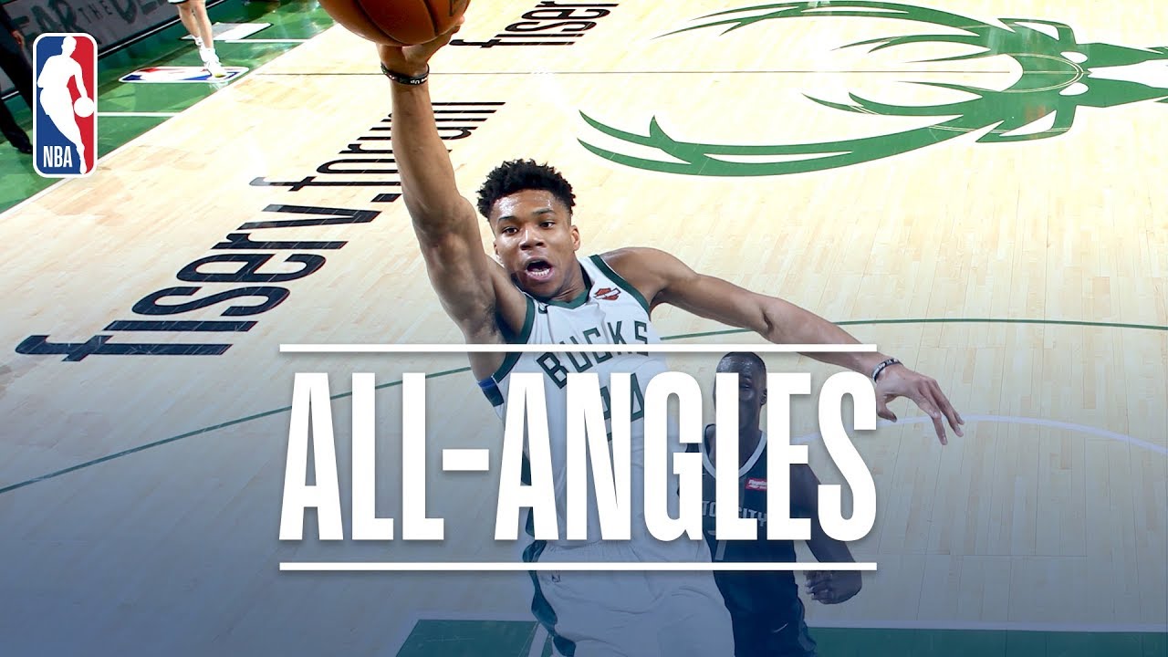 ALL-ANGLES | Giannis' INCREDIBLE Free Throw Line Dunk!