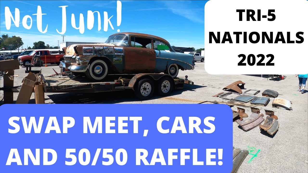 CLASSIC CAR SHOW SWAP MEET CHEVY TRI-FIVE CARS AND 50/50 RAFFLE AT TRI-5 NATIONALS 2022