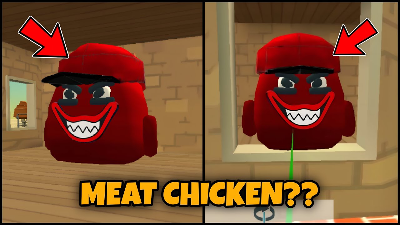 HOW TO CATCH CREEPY MEAT CHICKEN IN CHICKEN GUN!!