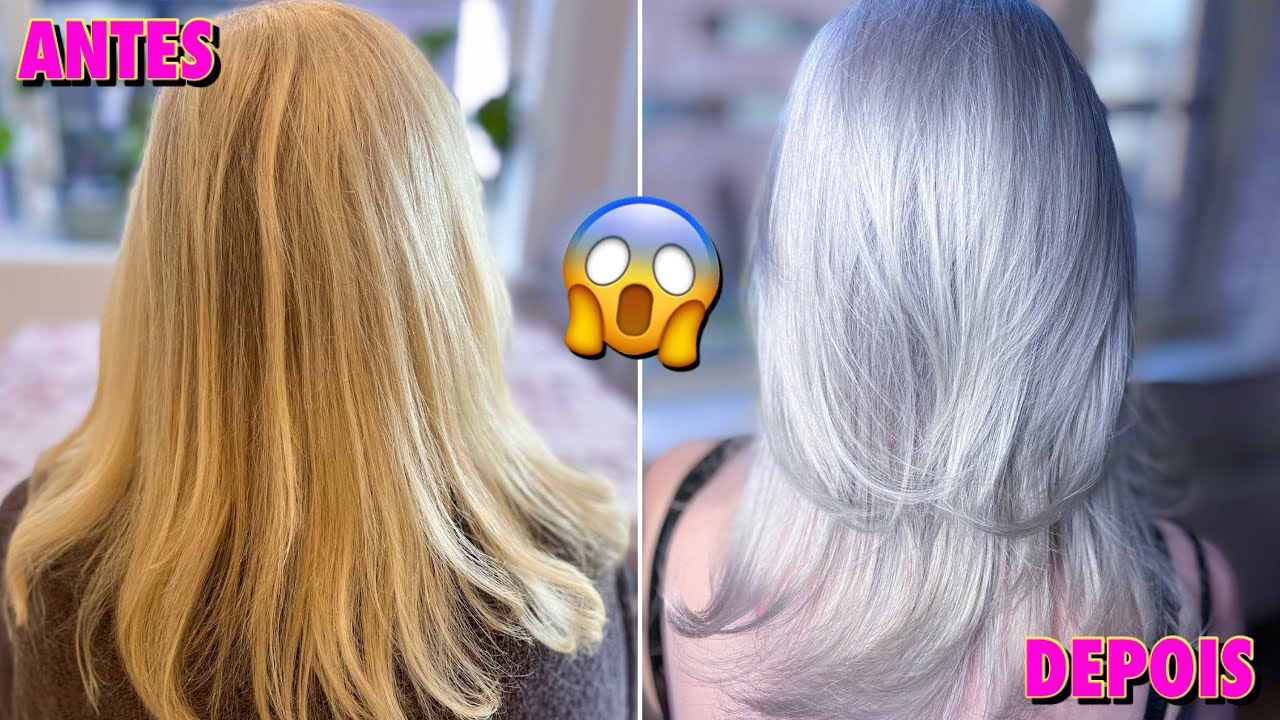 Como DESAMARELAR Cabelo BRANCO em CASA? | Serve para LOIROS, PLATINADO ou LUZES também!