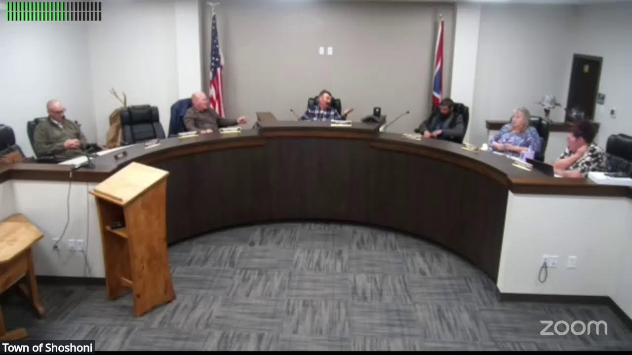 Town of Shoshoni's meeting