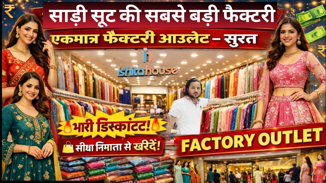₹18 से शुरु! Real Saree Factory In Surat | Saree Manufacturer In Surat | Surat Saree Market