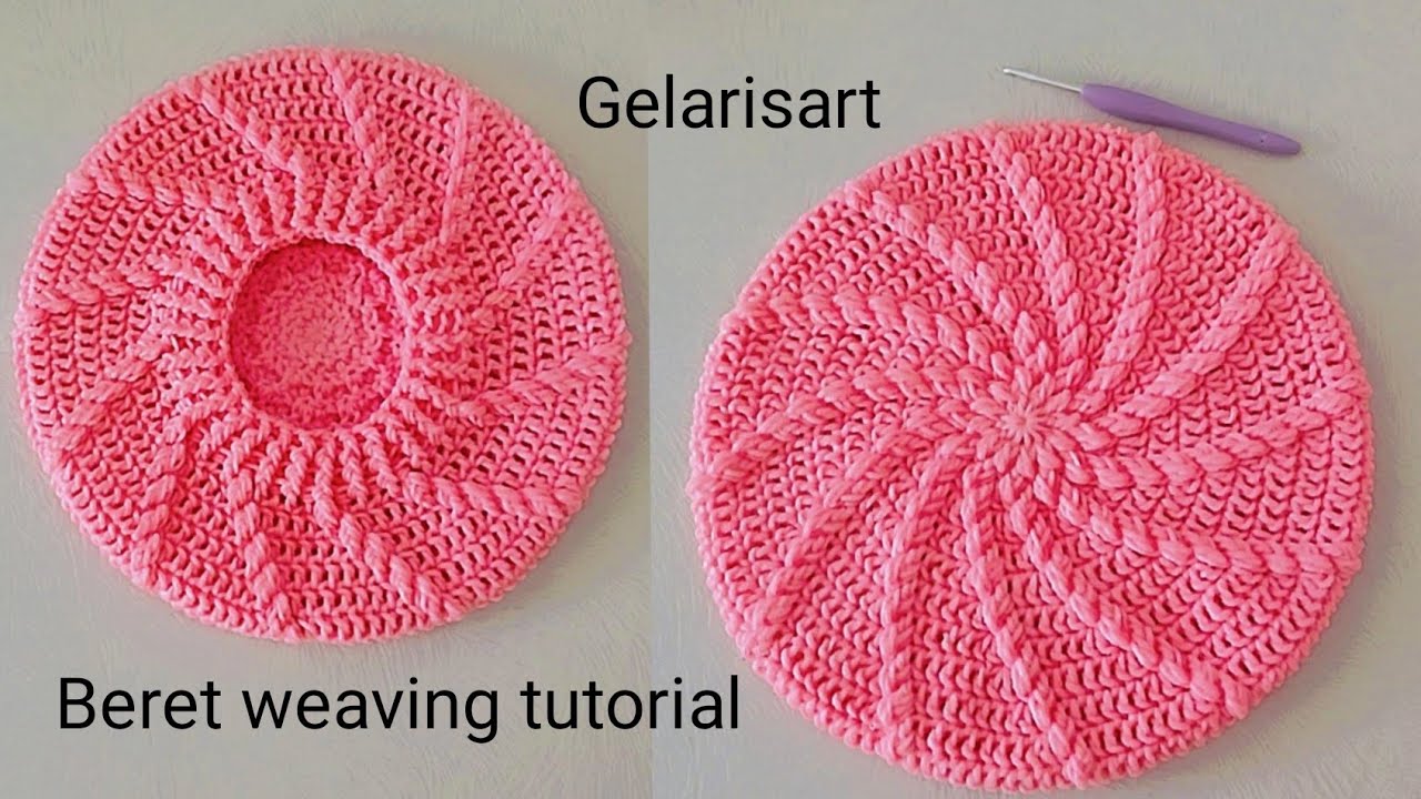 آموزش بافت جدیدترین کلاه فرانسوی 😍 The newest Beret hat