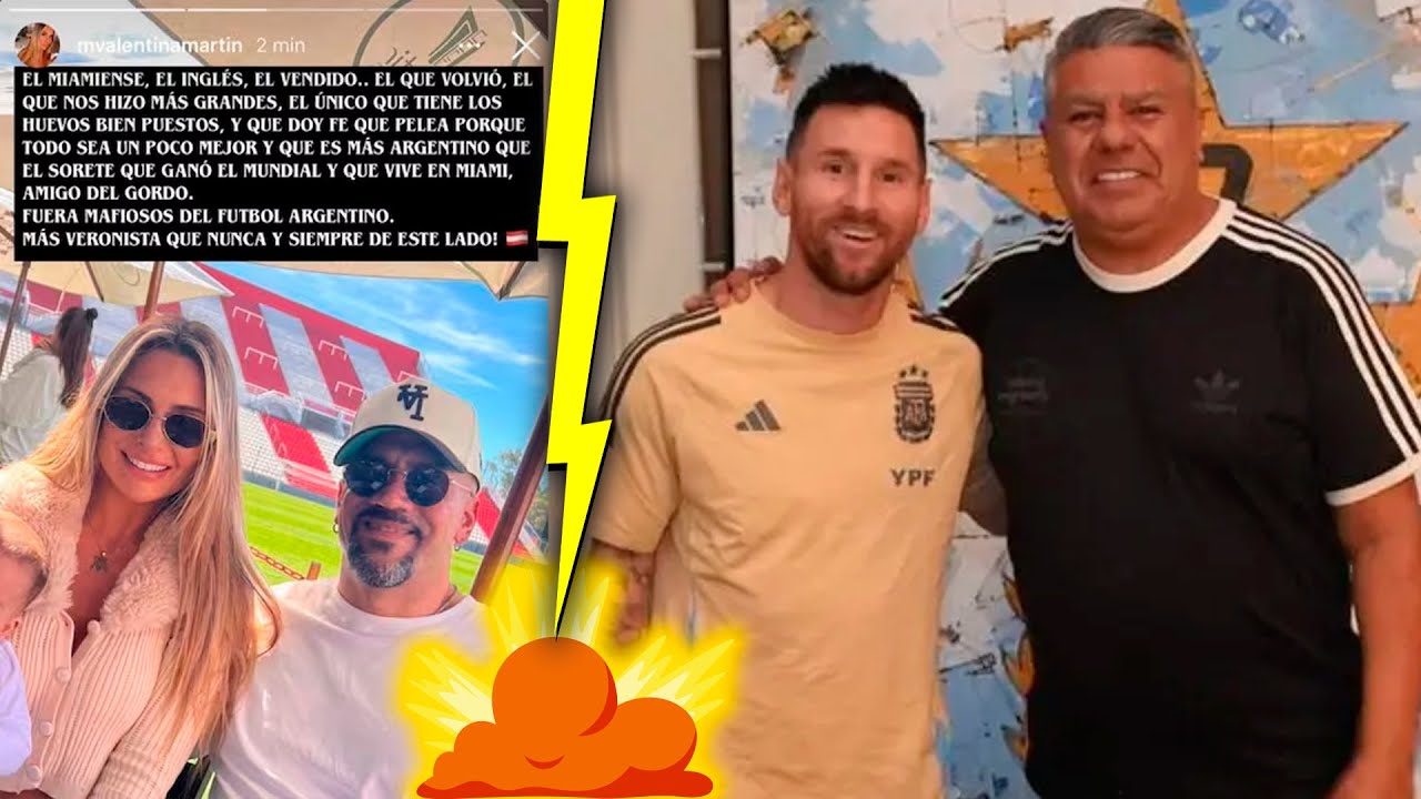 LA ESPOSA DE VERÓN, DURÍSIMA: explotó en redes contra Chiqui Tapia y Lionel Messi