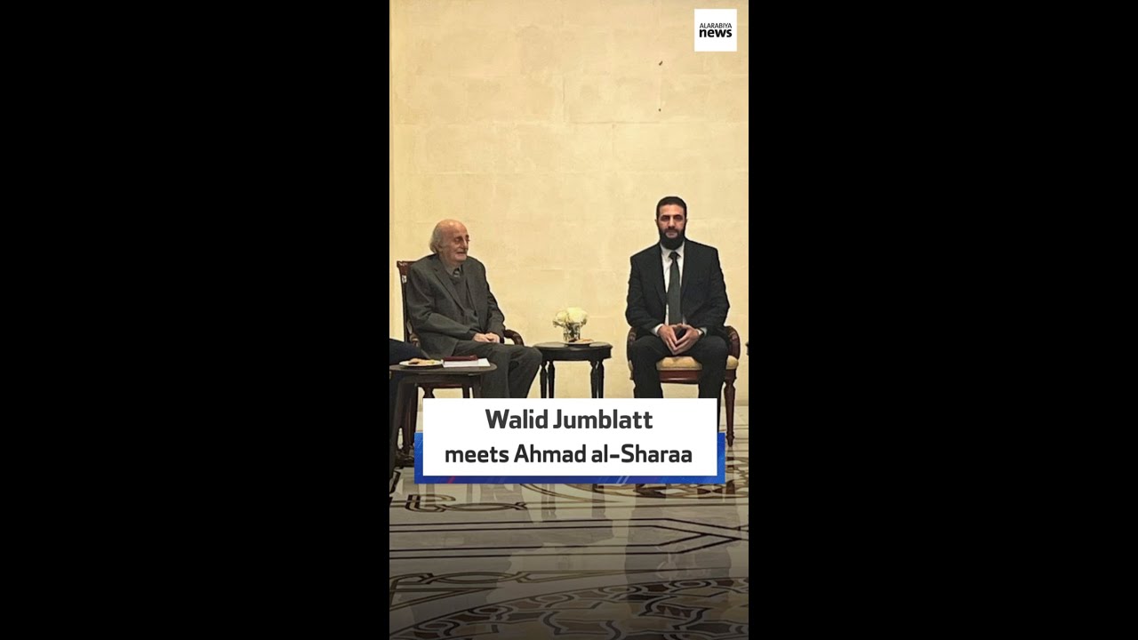 Walid Jumblatt meets Ahmad al-Sharaa