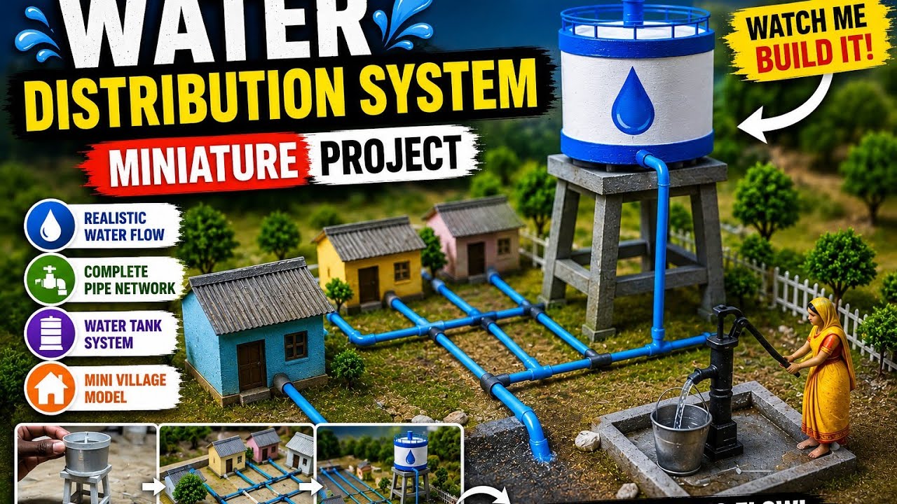 Building a Miniature Water Distribution System | DIY Mini Village Water Supply Project