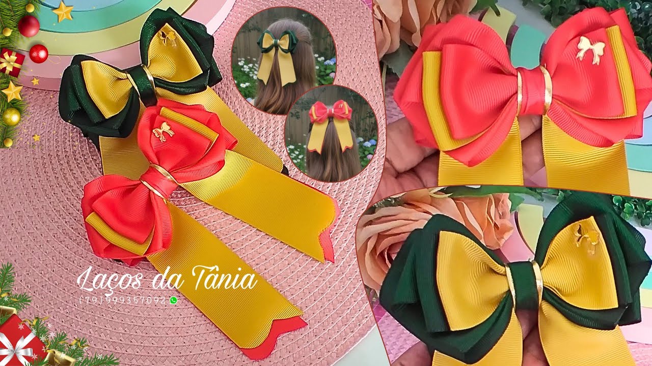Laço Luxo Estilo Coquete para festas - Com Tânia Maria 