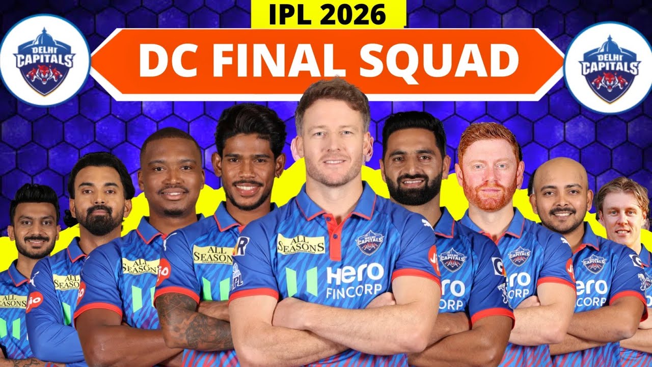 IPL 2026 - Полный и окончательный состав команды Delhi Capitals | Список игроков команды DC 2026 ...