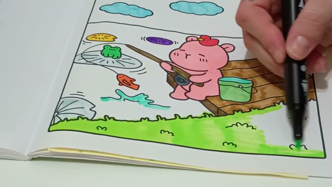 ASMR Soffici cuccioli// color marker sound // color with me 🙂