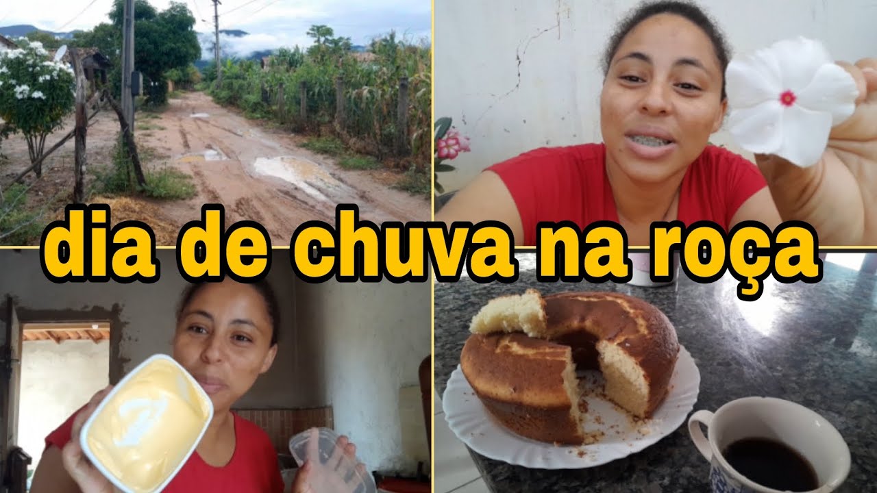 COMO FICOU APÓS A FORTE CHUVA NA ROÇA FIZ BOLO DE ARROZ PARA CAFÉ