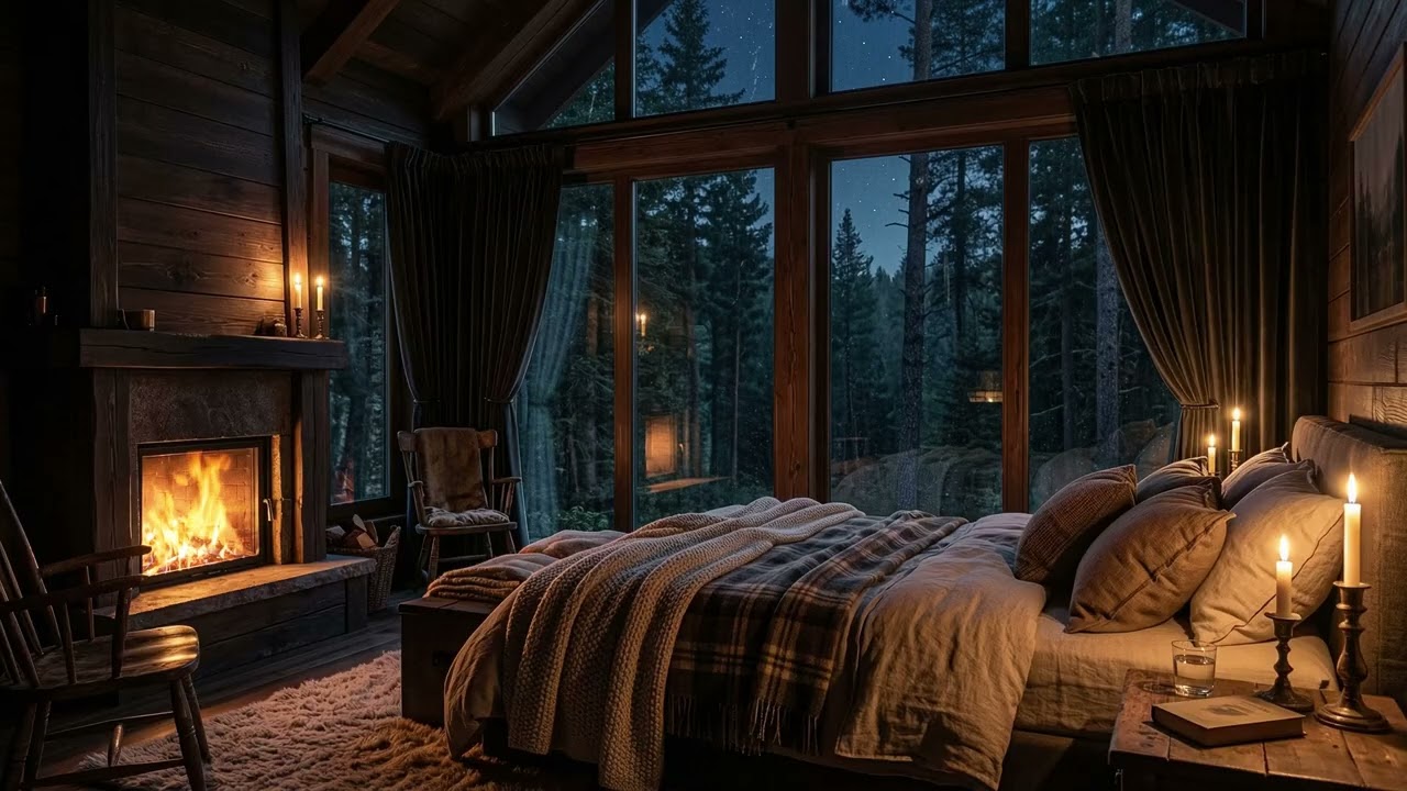 Gentle Forest Rainfall and Relaxing Piano Music for Stress Relief and Restful Sleep