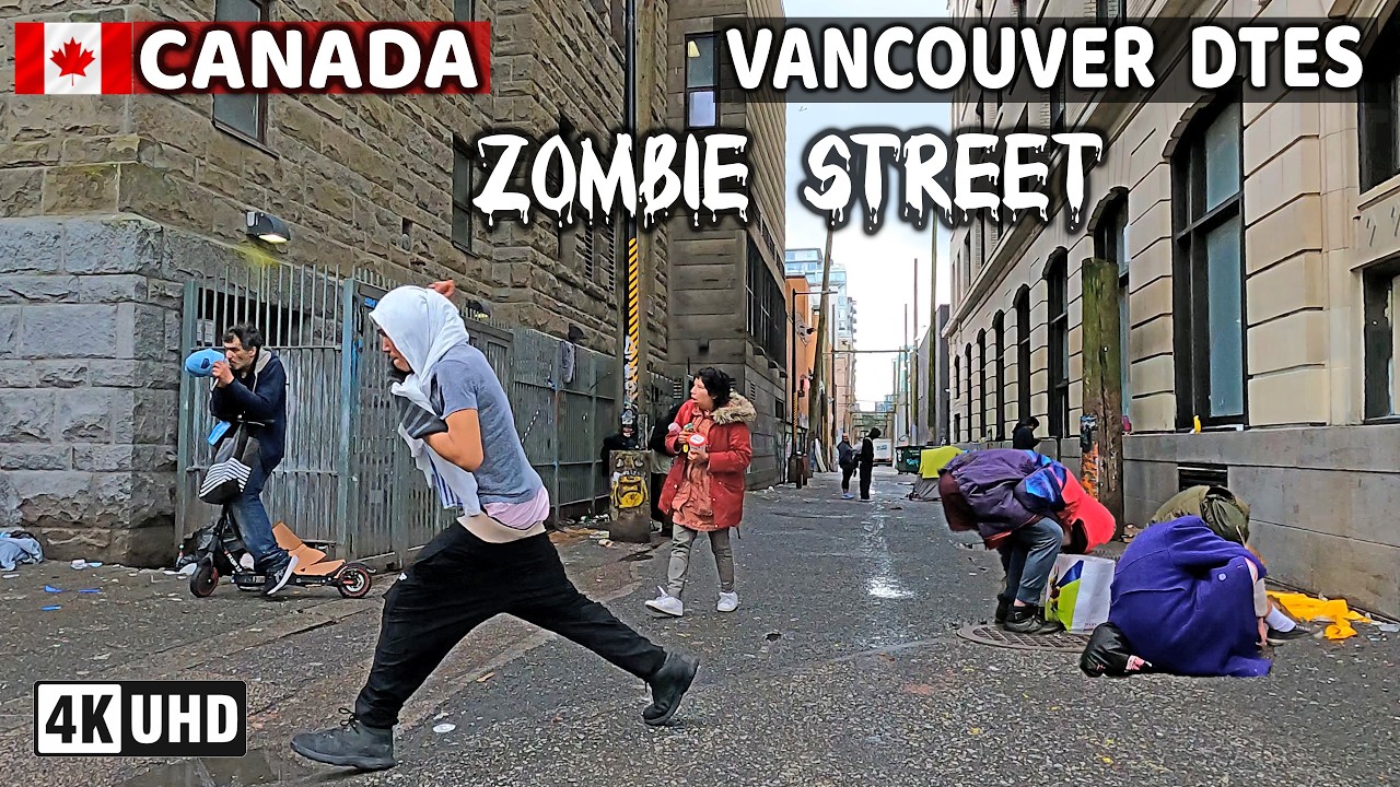 🇨🇦 【4K】 East Hastings St. Downtown Vancouver BC, Canada. Street Walk.