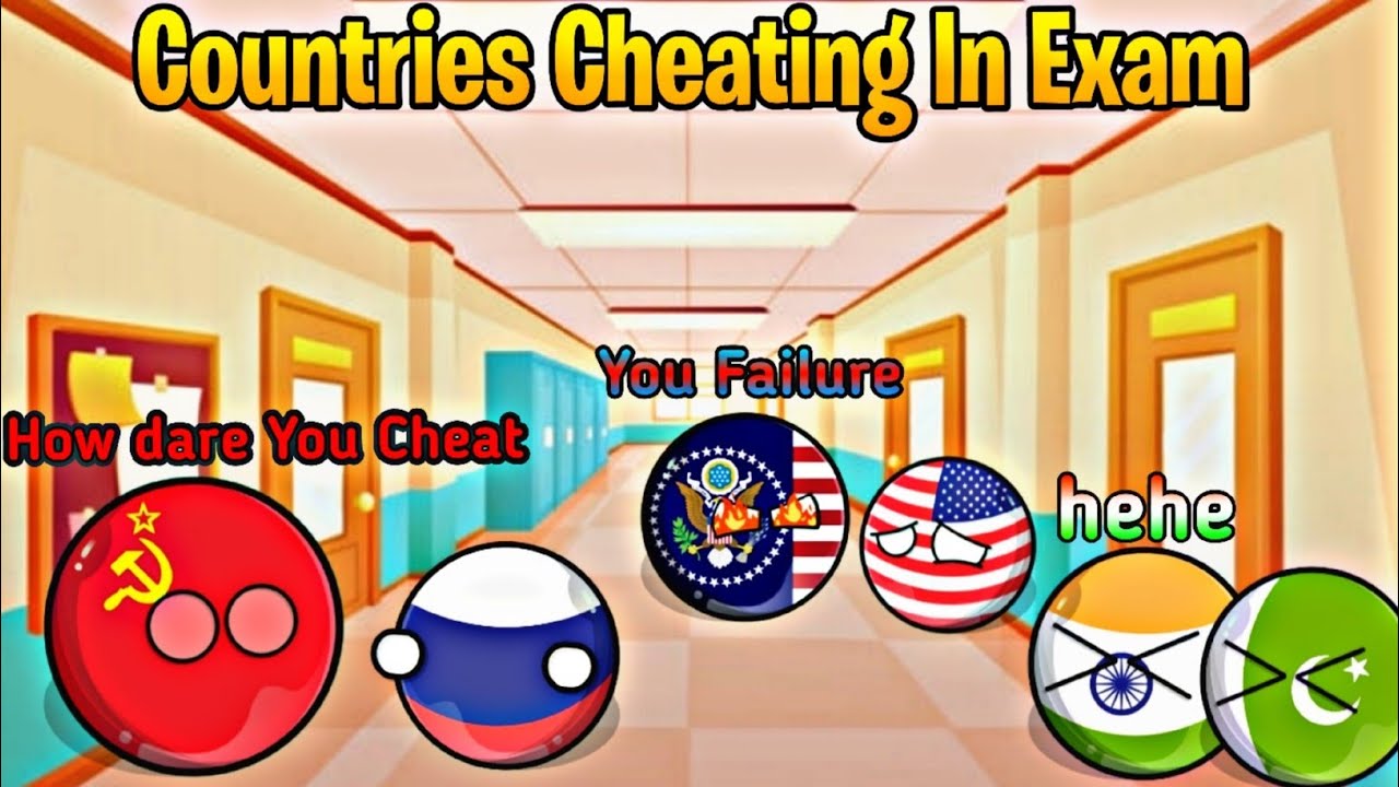 Countries Cheating In Exam😂[Funny And Interesting]😂😂 #countryballs #worldprovinces
