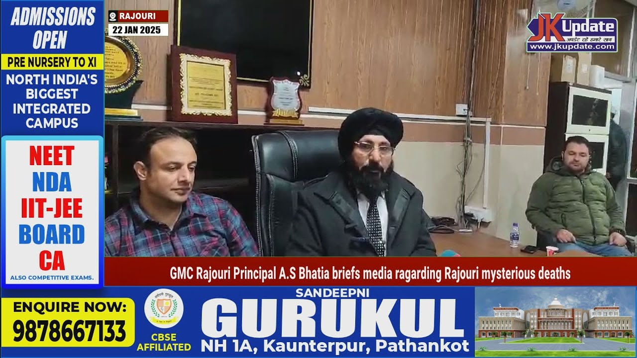 GMC Rajouri Principal A S Bhatia briefs media ragarding Rajouri mysterious deaths