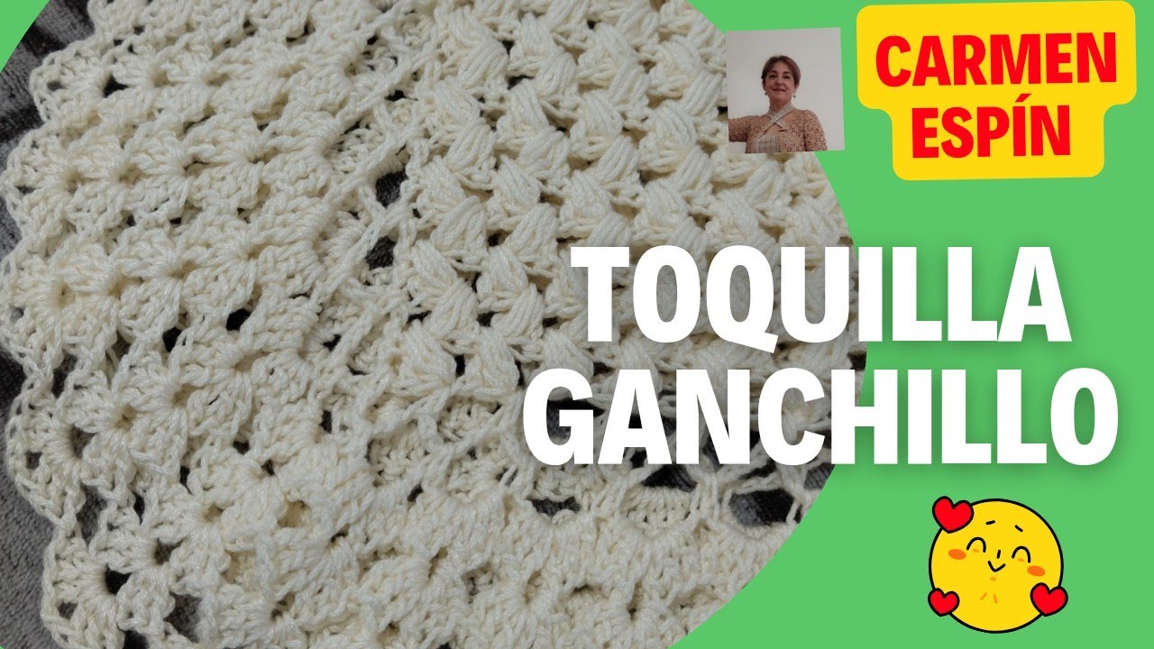 Como tejer una TOQUILLA cuadrada en CROCHET. paso a paso