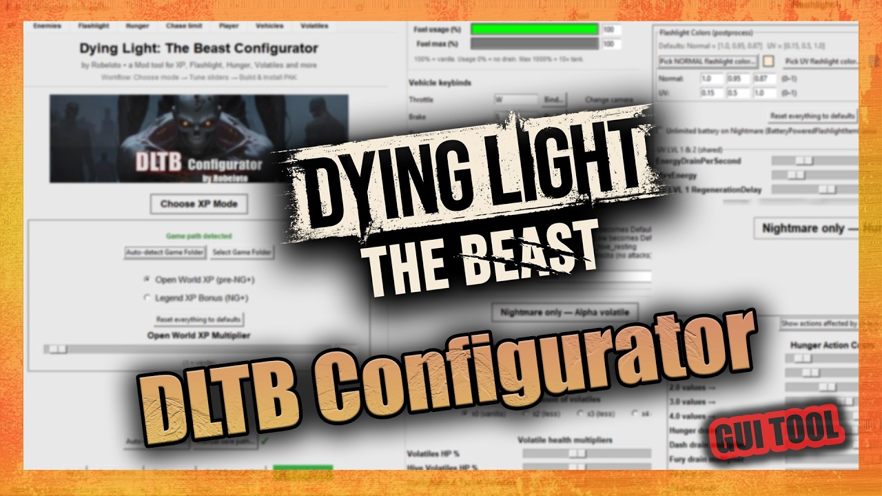 Dying Light: The Beast &mdash; DLTB Configurator (Modding GUI Tool)