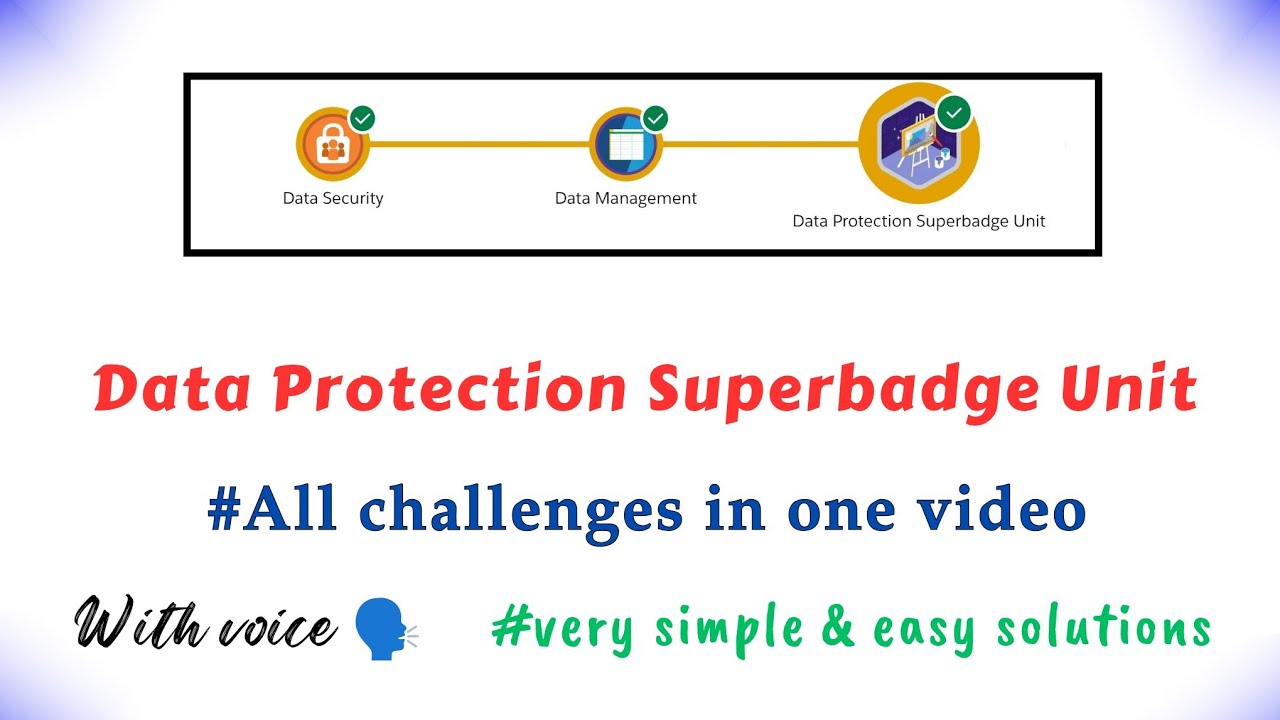 Data Protection Superbadge Unit || All Challenges in one video | Trailhead | Salesforce | Internship
