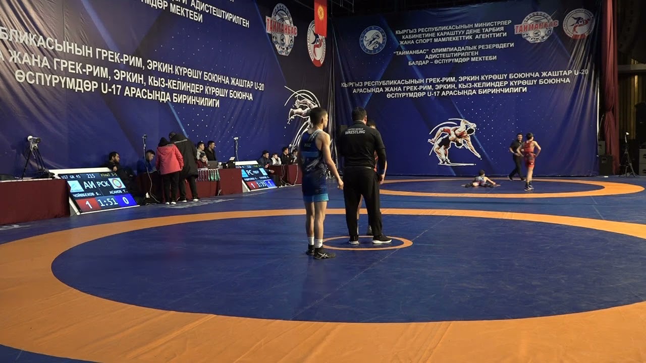 ГРЕКО-РИМСКАЯ БОРЬБА. ЧЕМПИОНАТ КЫРГЫЗСТАНА-2026 (U-17). Бронза 45 кг. Б.Чойюбеков-Т.Асанов