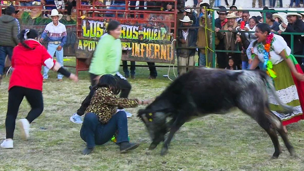 ¡¡MUJERES VALIENTES VS VAQUILLA BRAVA!! CONCURSO EN EL JARIPEO -MONTAS TOREADAS REVOLCADAS Y MAS...