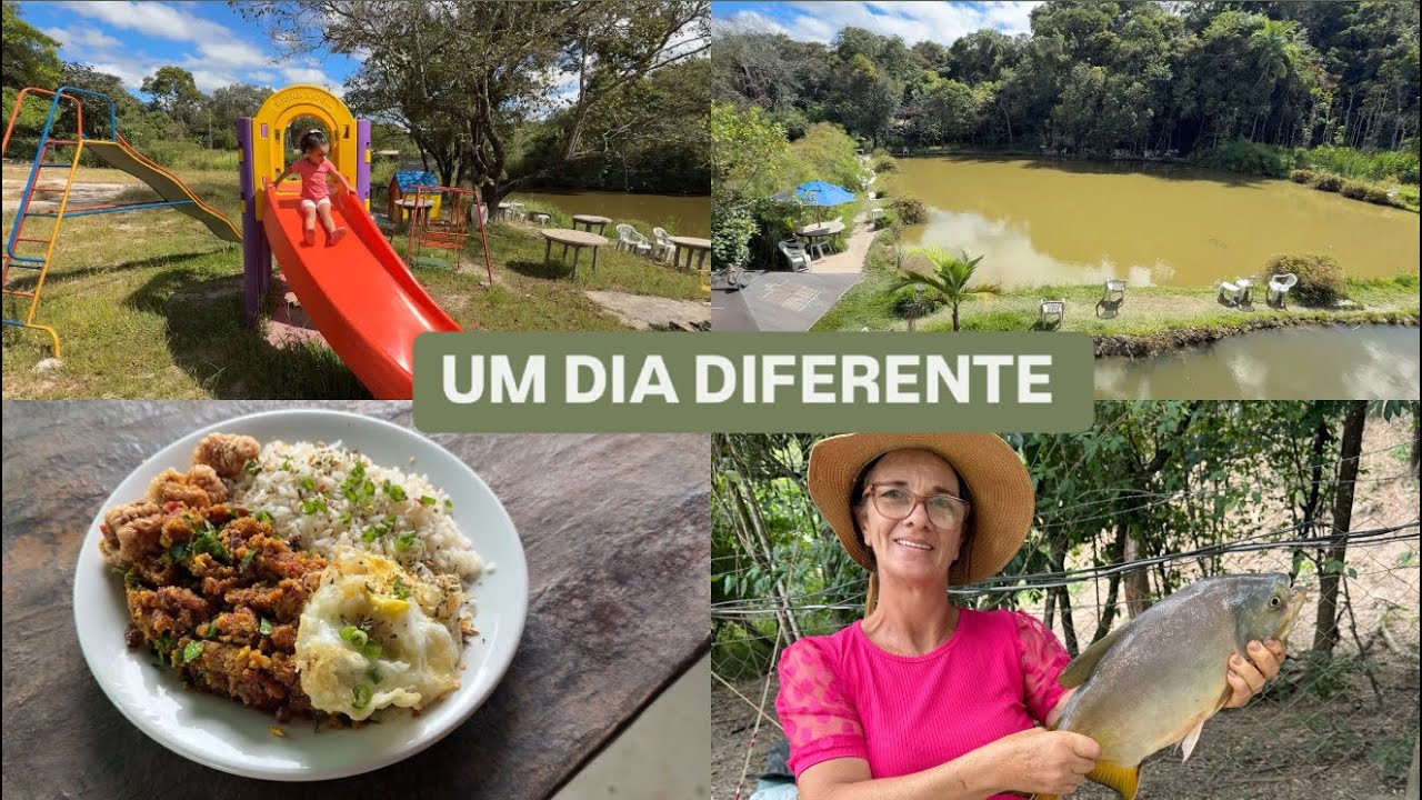 Curtindo dia de sossego no peque e pague|minhas tias foram| elas pescaram peixes grandes|LAÍS VELOSO