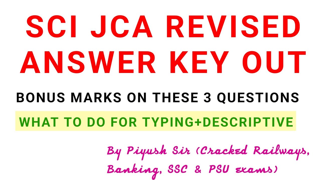 sci jca revised answer key 2025