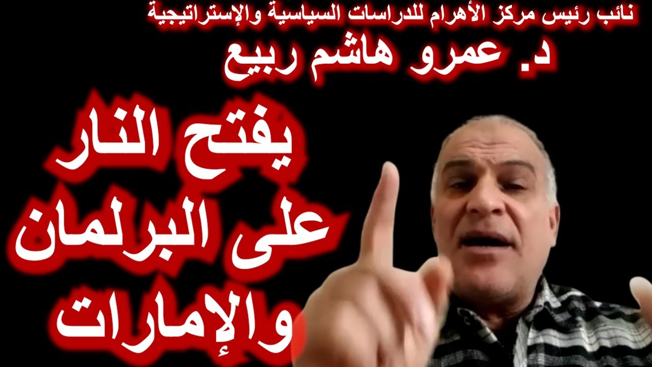 د عمرو هاشم ربيع: الانتخابات زائفة والدور الإماراتي مشبوه