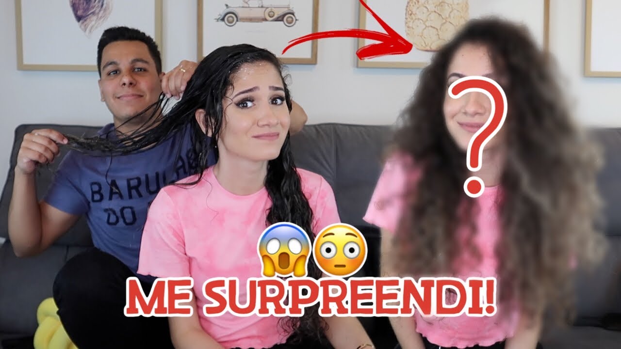 MARIDO FINALIZOU MEU CABELO CACHEADO! MORRI COM O RESULTADO! 😵😱