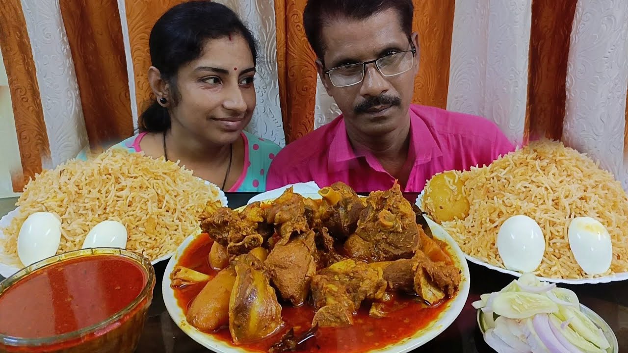 Egg Biryani & Mutton Gravy Eating Challenge || Indian Bengali Lunch Eating Challenge || Foodie Dipa