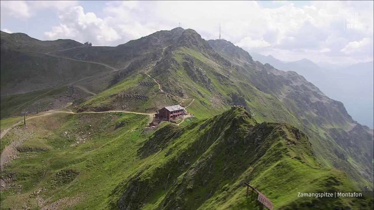 Vorarlberg von oben, Zamangspitze und Wormser Hütte